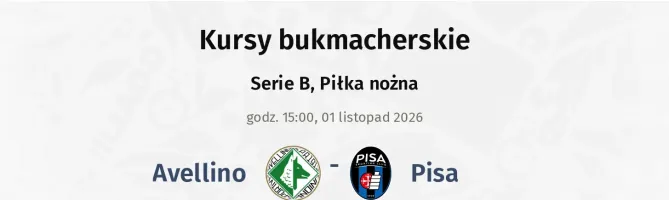 Avellino - Pisa kursy bukmacherskie
