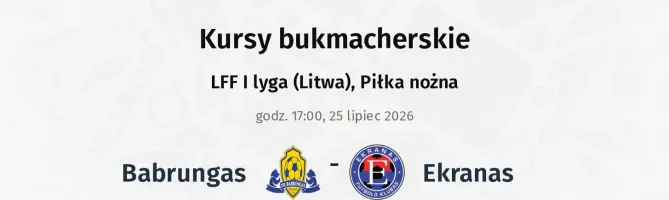 Babrungas - Ekranas kursy bukmacherskie