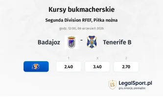 Badajoz - Tenerife B kursy bukmacherskie