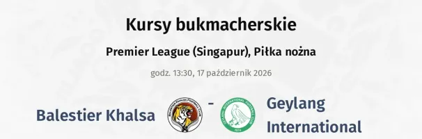 Balestier Khalsa - Geylang International kursy bukmacherskie