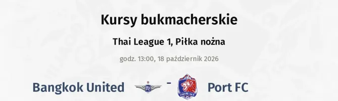 Bangkok United - Port FC kursy bukmacherskie