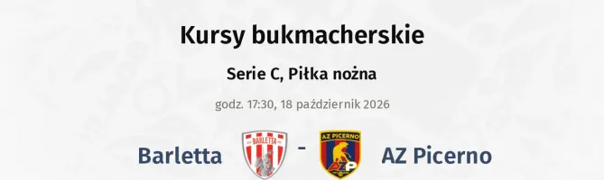 Barletta - AZ Picerno kursy bukmacherskie