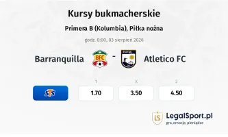 Barranquilla - Atletico FC kursy bukmacherskie