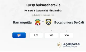Barranquilla - Boca Juniors De Cali kursy bukmacherskie