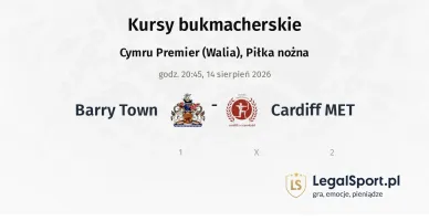 Barry Town - Cardiff MET kursy bukmacherskie