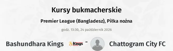 Bashundhara Kings - Chattogram City FC kursy bukmacherskie