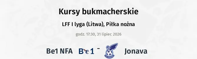 Be1 NFA - Jonava kursy bukmacherskie