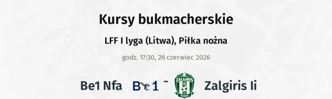 Be1 NFA - Žalgiris II kursy bukmacherskie