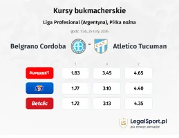 Belgrano Cordoba - Atletico Tucuman kursy bukmacherskie