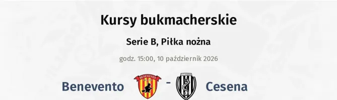 Benevento - Cesena kursy bukmacherskie