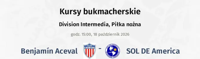 Benjamín Aceval - SOL DE America kursy bukmacherskie