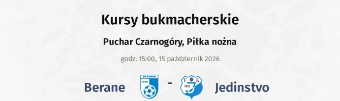 Berane - Jedinstvo kursy bukmacherskie