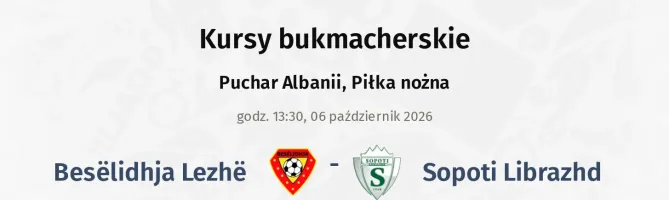 Besëlidhja Lezhë - Sopoti Librazhd kursy bukmacherskie