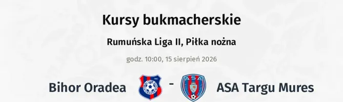 Bihor Oradea - ASA Targu Mures kursy bukmacherskie