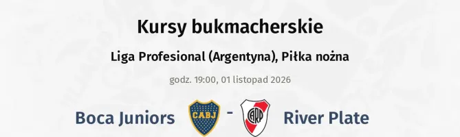 Boca Juniors - River Plate kursy bukmacherskie