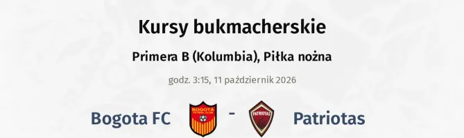 Bogota FC - Patriotas kursy bukmacherskie