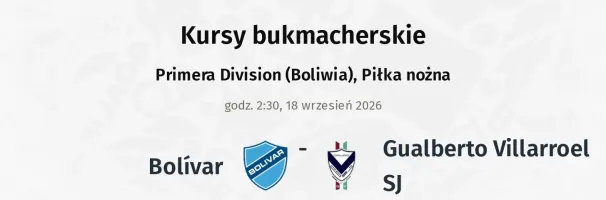 Bolívar - Gualberto Villarroel SJ kursy bukmacherskie