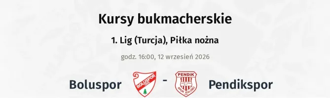Boluspor - Pendikspor kursy bukmacherskie