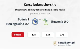 Bośnia i Hercegowina U21 - Słowenia U21 kursy bukmacherskie