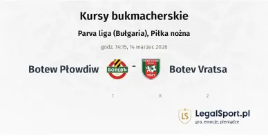 Botew Płowdiw - Botev Vratsa kursy bukmacherskie