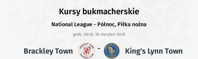 Brackley Town - King's Lynn Town kursy bukmacherskie