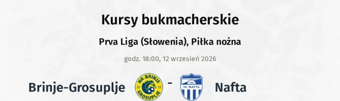 Brinje-Grosuplje - Nafta kursy bukmacherskie