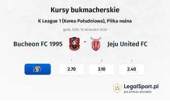 Bucheon FC 1995 - Jeju United FC kursy bukmacherskie