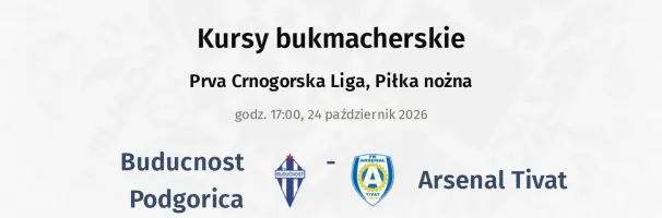 Buducnost Podgorica - Arsenal Tivat kursy bukmacherskie
