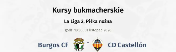 Burgos CF - CD Castellon kursy bukmacherskie