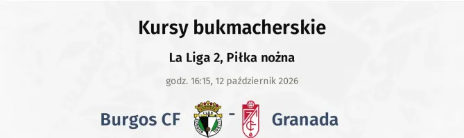 Burgos CF - Granada kursy bukmacherskie