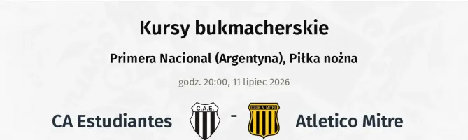 CA Estudiantes - Atletico Mitre kursy bukmacherskie