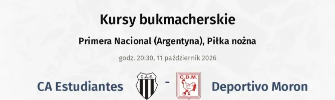 CA Estudiantes - Deportivo Moron kursy bukmacherskie