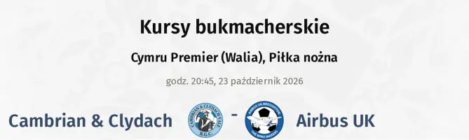 Cambrian & Clydach - Airbus UK kursy bukmacherskie
