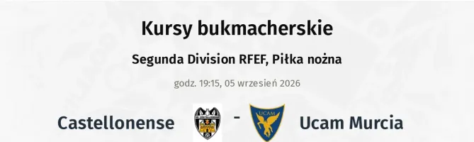 Castellonense - Ucam Murcia kursy bukmacherskie