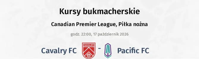 Cavalry FC - Pacific FC kursy bukmacherskie