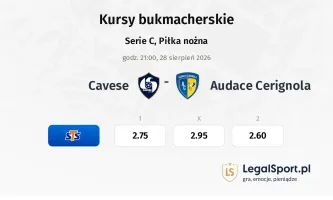Cavese - Audace Cerignola kursy bukmacherskie