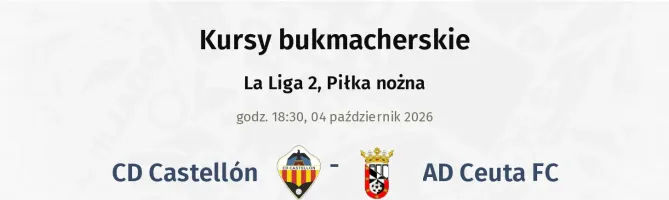 CD Castellon - AD Ceuta FC kursy bukmacherskie