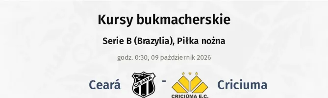 Ceara - Criciuma kursy bukmacherskie