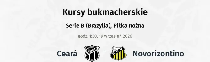 Ceara - Novorizontino kursy bukmacherskie