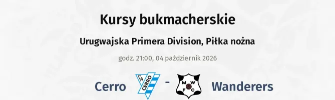Cerro - Wanderers kursy bukmacherskie