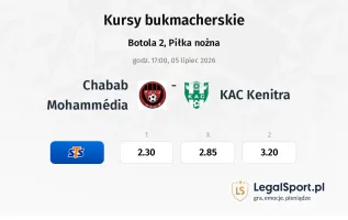 Chabab Mohammédia - KAC Kenitra kursy bukmacherskie