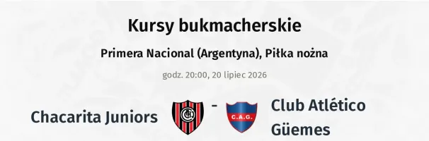 Chacarita Juniors - Club Atlético Güemes kursy bukmacherskie