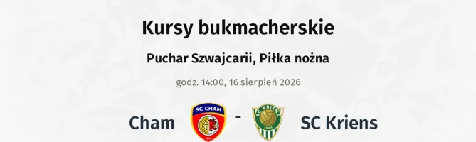 Cham - SC Kriens kursy bukmacherskie