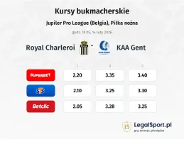 Charleroi - Gent kursy bukmacherskie