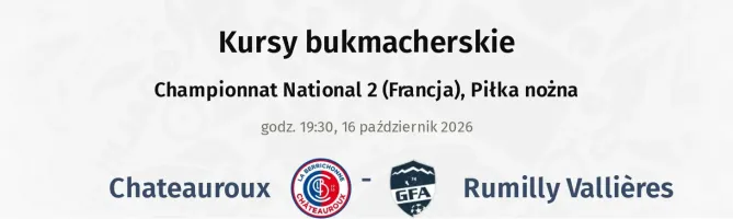 Chateauroux - Rumilly Vallières kursy bukmacherskie