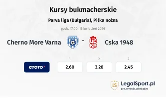 Cherno More Varna - CSKA 1948 kursy bukmacherskie