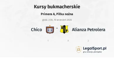 Chico - Alianza Petrolera kursy bukmacherskie