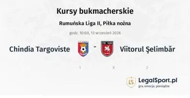 Chindia Targoviste - Viitorul Şelimbăr kursy bukmacherskie