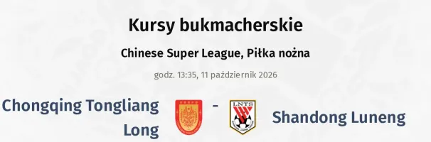 Chongqing Tongliang Long - Shandong Luneng kursy bukmacherskie
