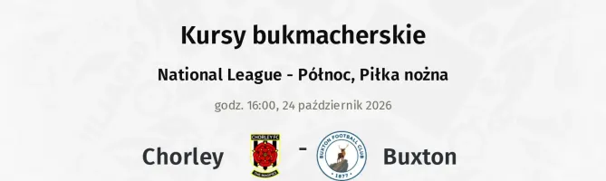 Chorley - Buxton kursy bukmacherskie